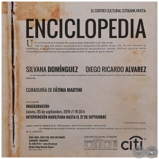 ENCICLOPEDIA - Artistas: Silvana Domínguez / Diego Ricardo Alvarez - Año 2019